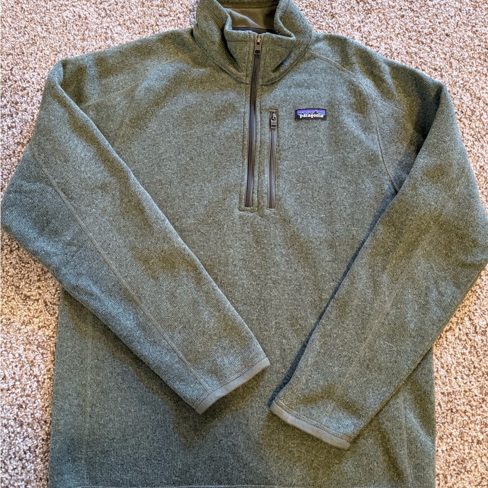 Patagonia Green Quarter-Zip Fleece Pullover